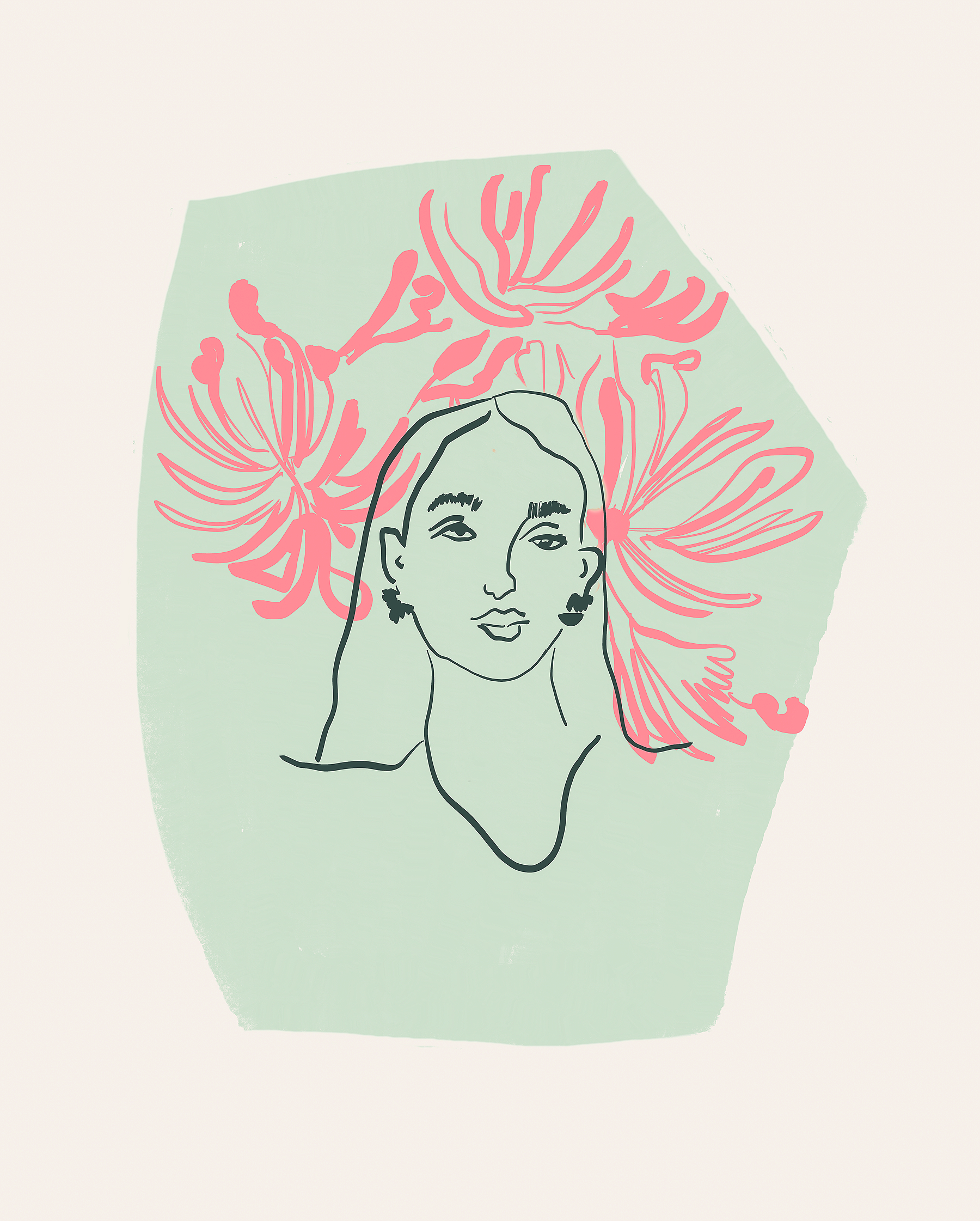 Portrait With Floral Crown