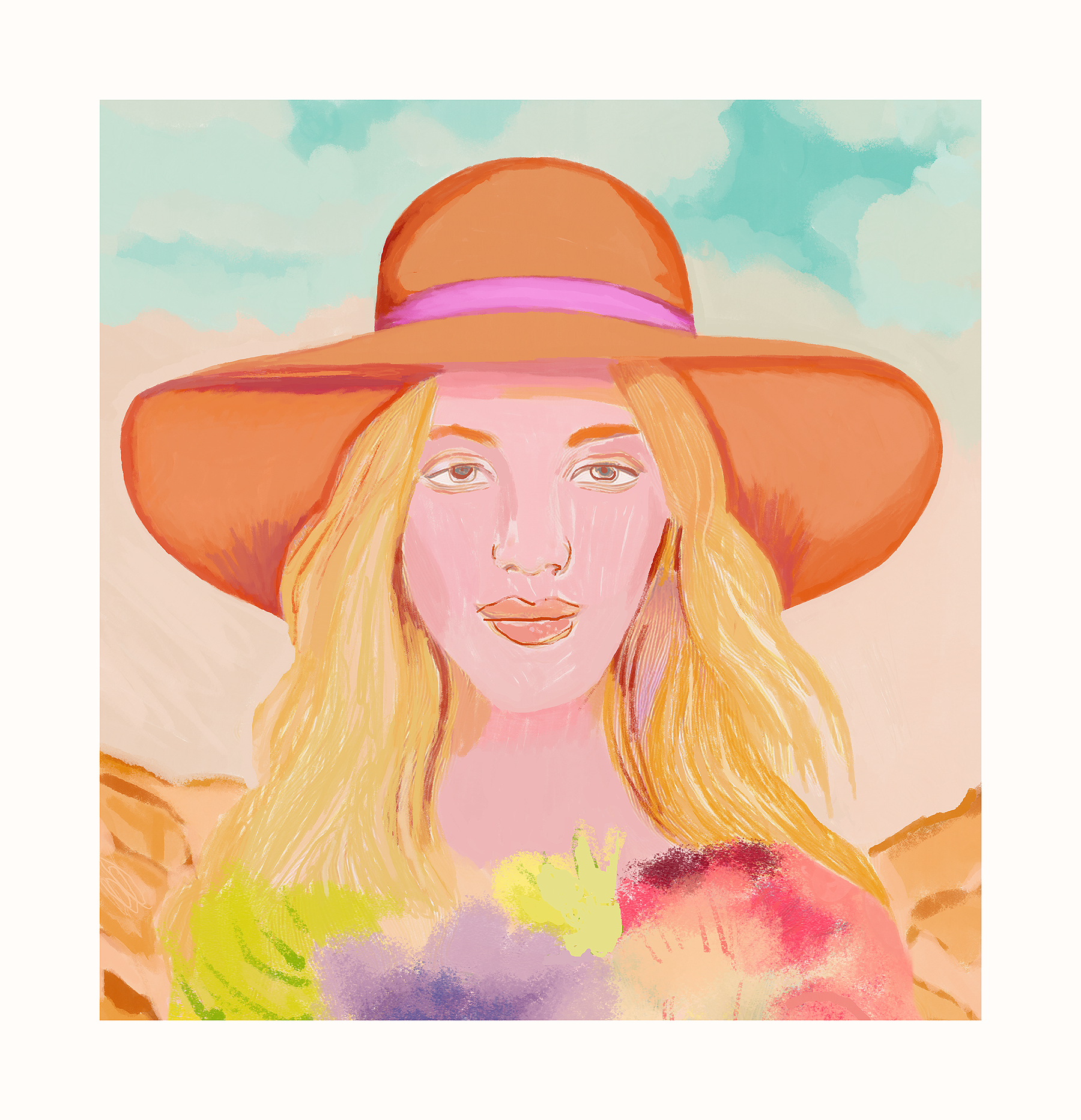 Portrait With Summer Hat #5