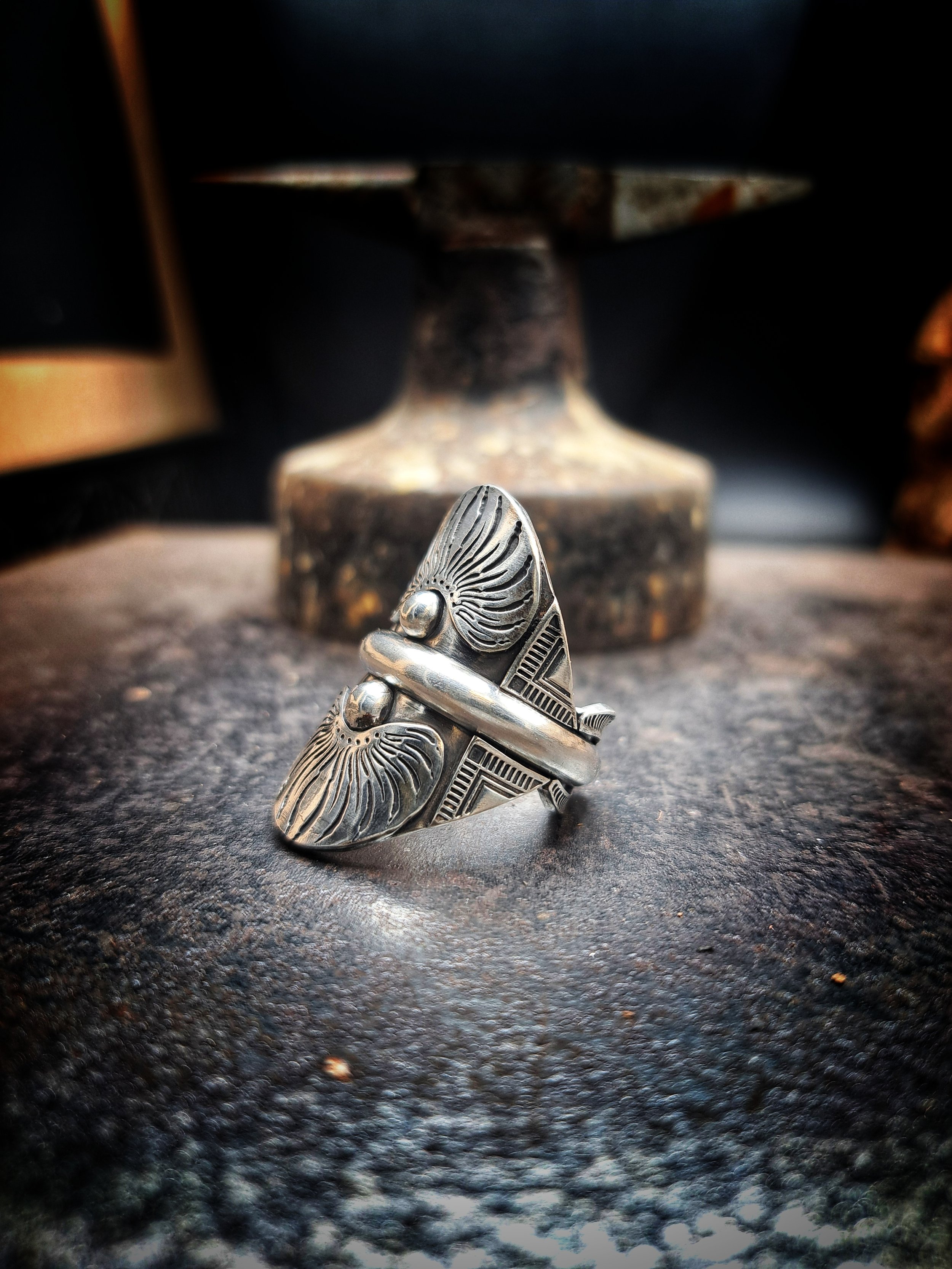 bague fleur d'argent en argent 950 fait main en France, bijou unique, bijoux fantaisies