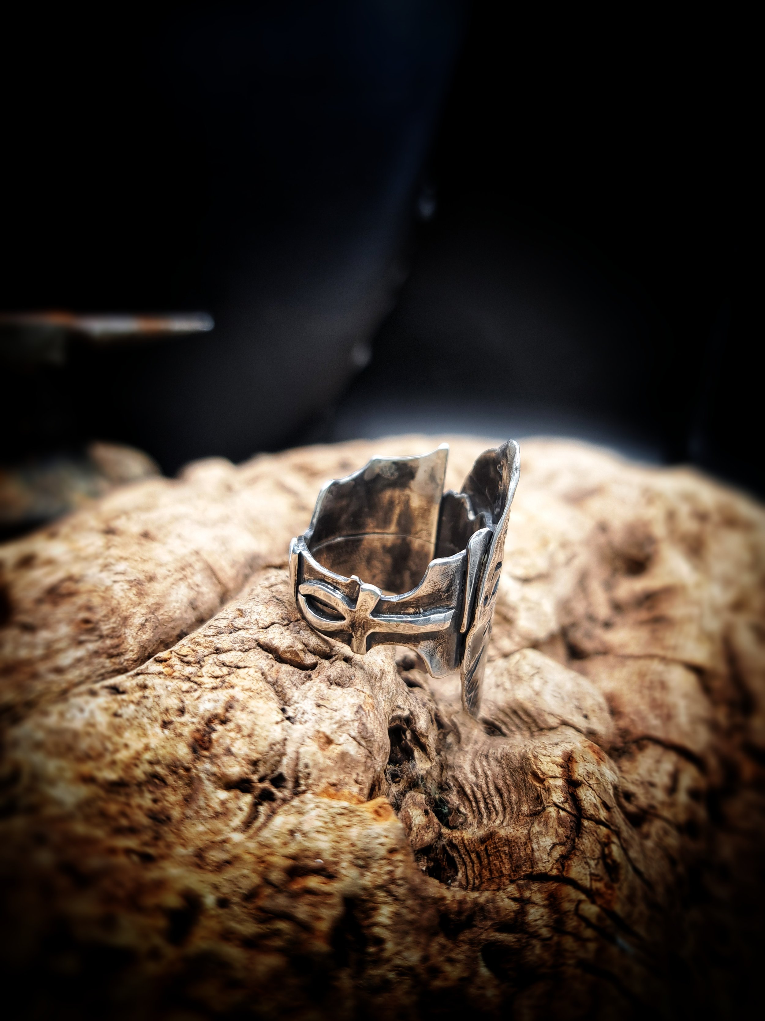 bague gardien en argent 950, bijou unique fait main en France, bijoux originaux, bijoux créateur