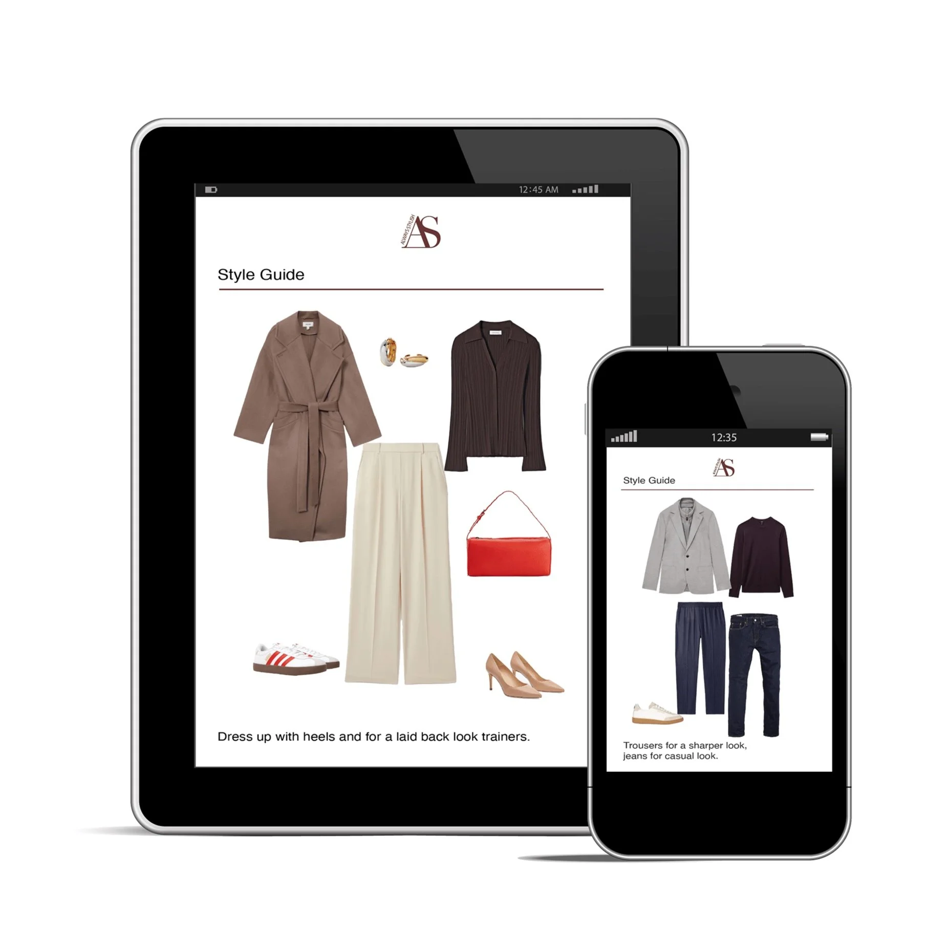 Outfits curated following a personal shopping appointment  for men and women in London