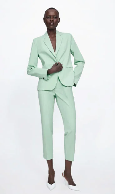 Zara £29.99 plus £19.99 Style this pistachio colour with a white cami, silver court shoes and clutch.