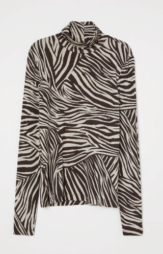 H&M zebra turtleneck