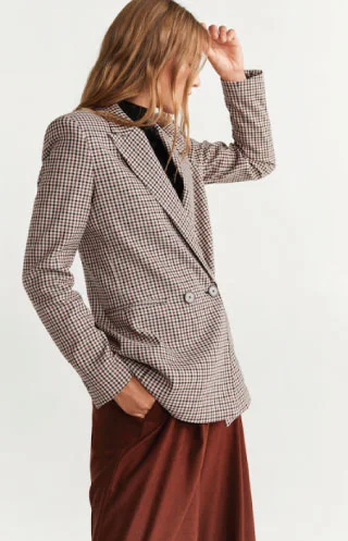 Mango check blazer