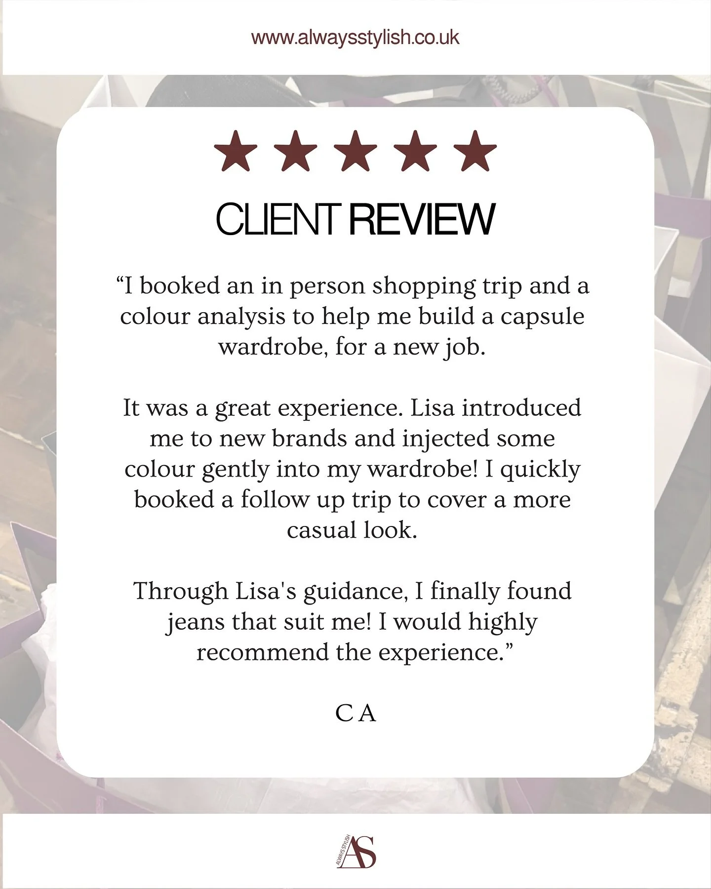 Posting a couple of reviews from recent female clients today ✨ I also style men, and you can find their reviews on Google and on my website, link in my bio.

The first client needed a capsule wardrobe for a new role in a completely different industry