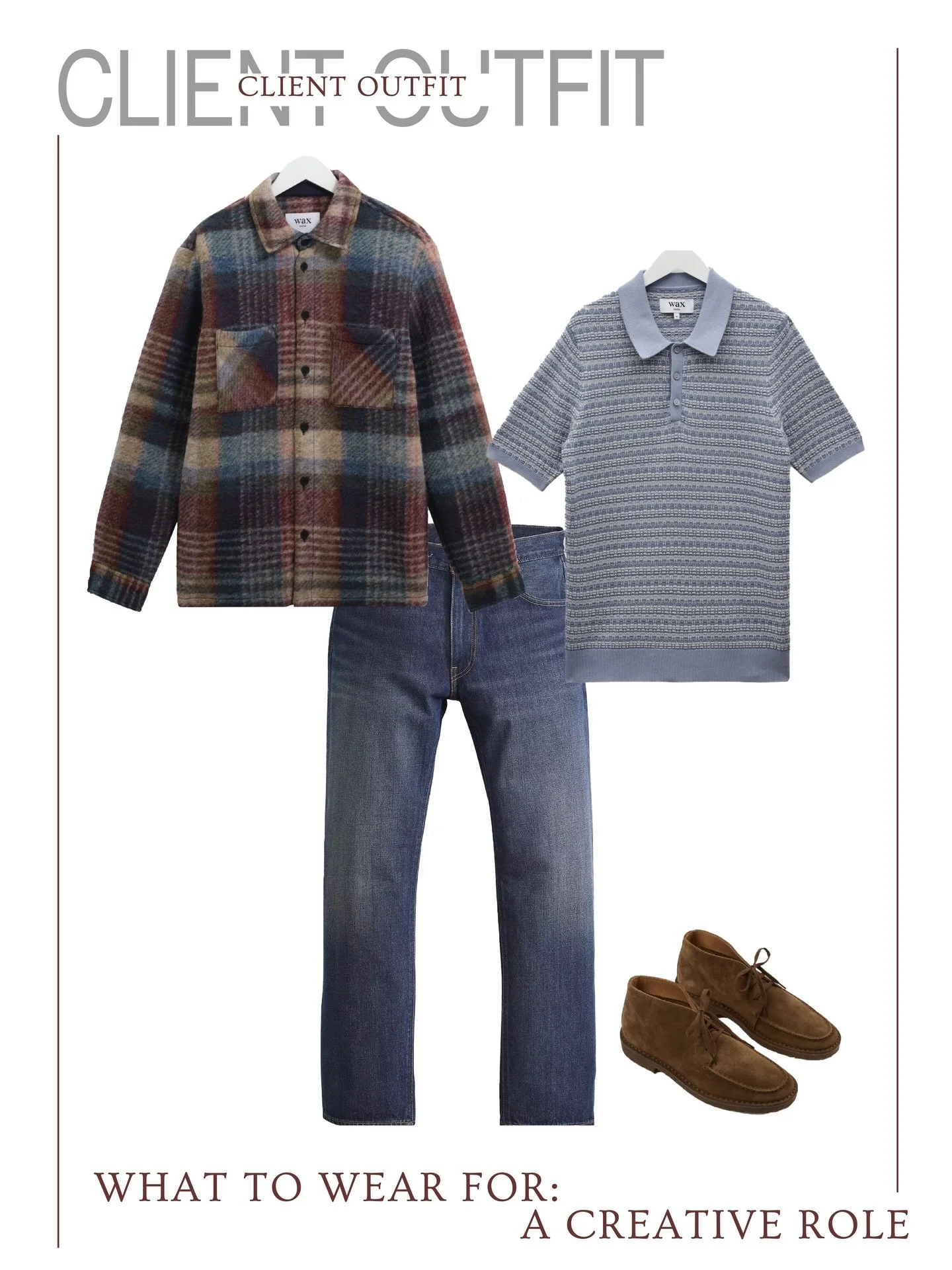 ✨ Three real clients, three lives, three outfits - this time for men. ✨

1️⃣ Creative Casual &ndash; Relaxed, individual styling with personality for a creative role.

2️⃣ Effortless Elevated &ndash; An easy, put-together look perfect for a casual da