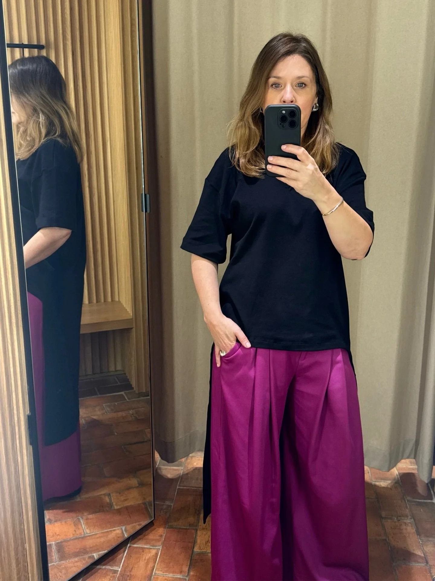 Spring has sprung and the cherry blossom 🌸 is in full bloom. 

Wearing a dress as a coat with a cape back tee and my fave magenta trousers. It&rsquo;s completely normal to wear items on repeat! 🙂

Booking in for spring summer styling &ndash; get in