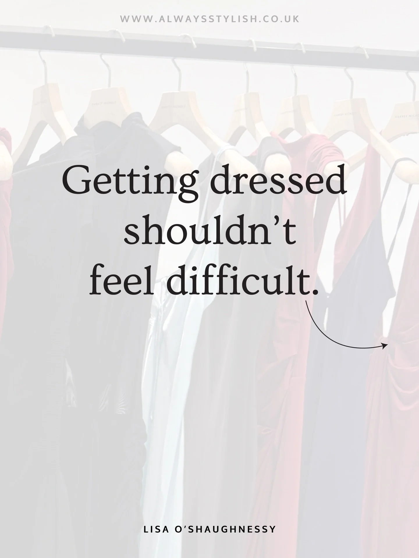 Getting dressed shouldn&rsquo;t feel difficult.
But sometimes&hellip; it really does.😳

Especially on important days for work, an important client facing, meeting, presenting or a special event. Where the lady thing you need is stress about what to 