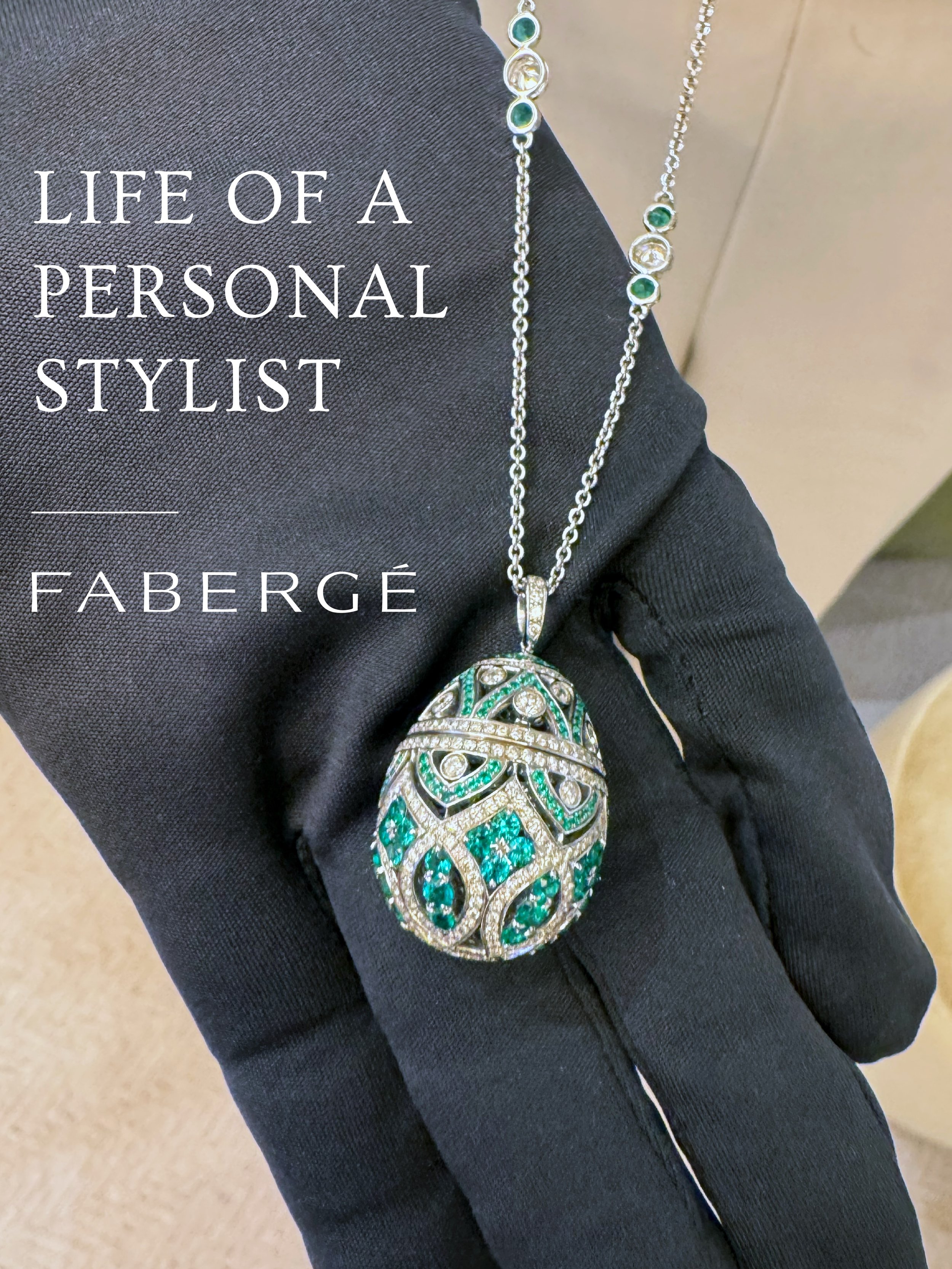 A few snapshots of life as a personal stylist in London.

A visit to Faberg&eacute;, which I was incredibly excited about. The house has such a rich, romantic heritage, originating with the Romanov family.

A trip to the V&amp;A. The courtyard is eve