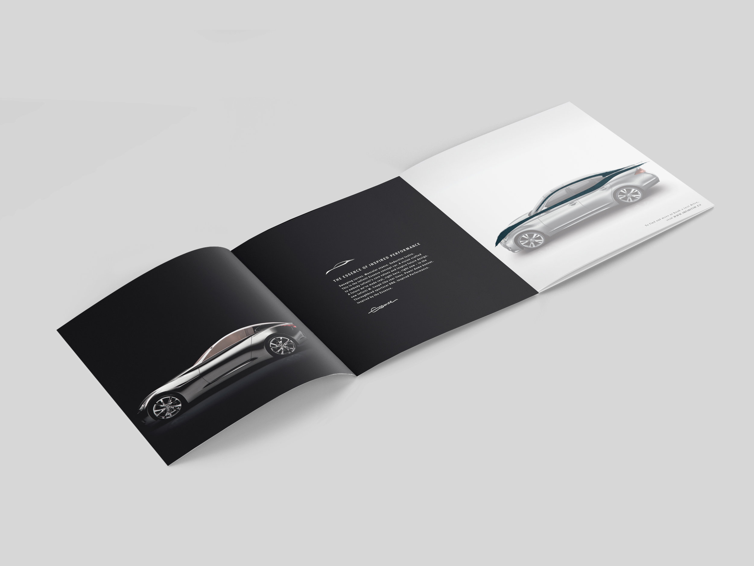 To bring to life the cars design and features we used Japanese Shodo brush strokes on semi transparent stock which was overlaid on top of photography.