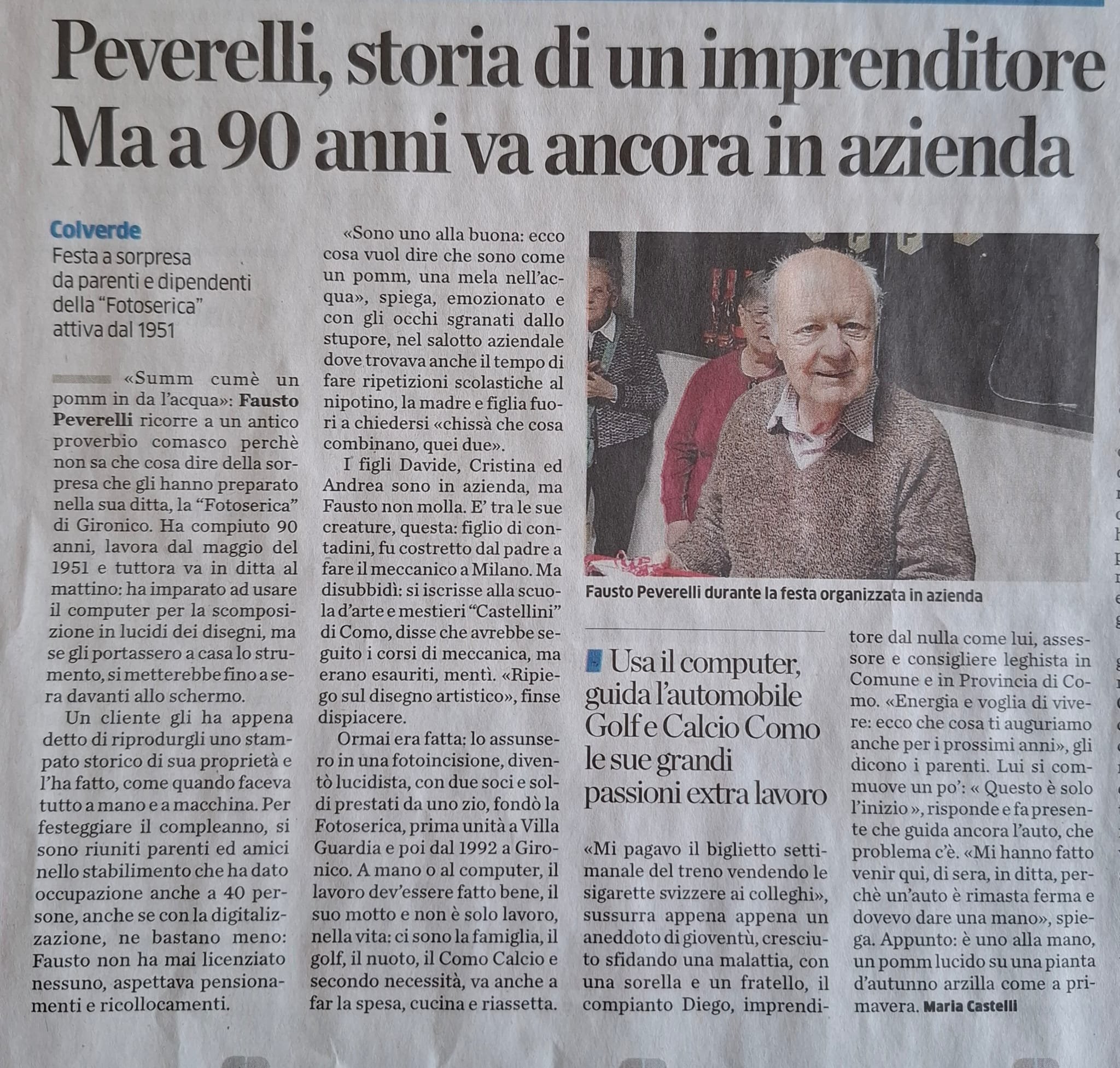 90 years of Fausto Peverelli
