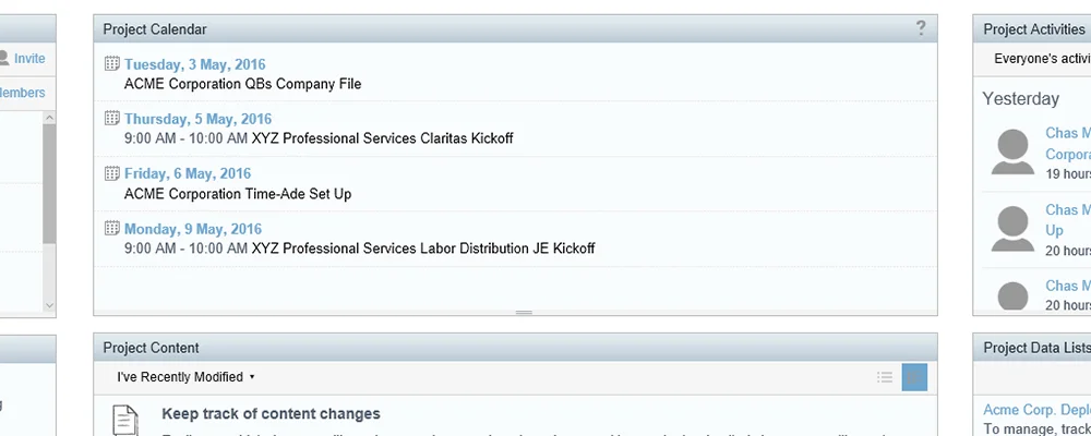 Keep your team on track with project calendars.