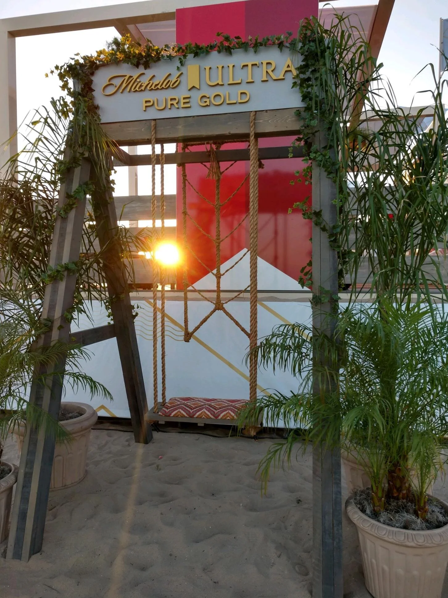  Swing into the sunset with Pure Gold —&nbsp;the perfect summer photo opp. 