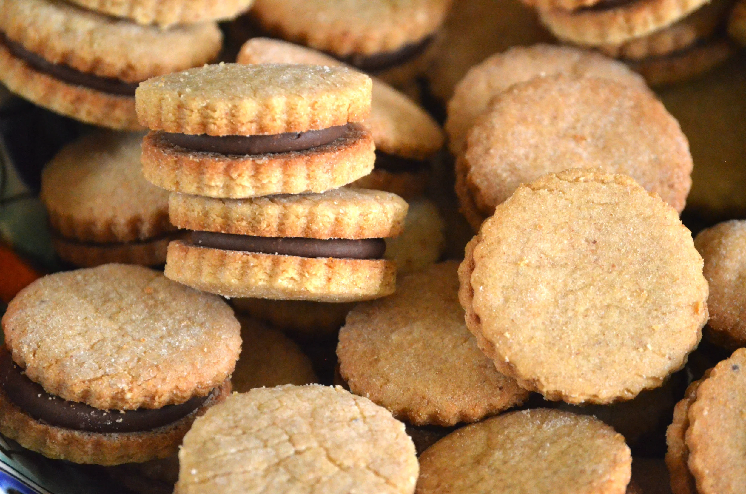 Peanut Butter Chocolate Sandwich Cookies