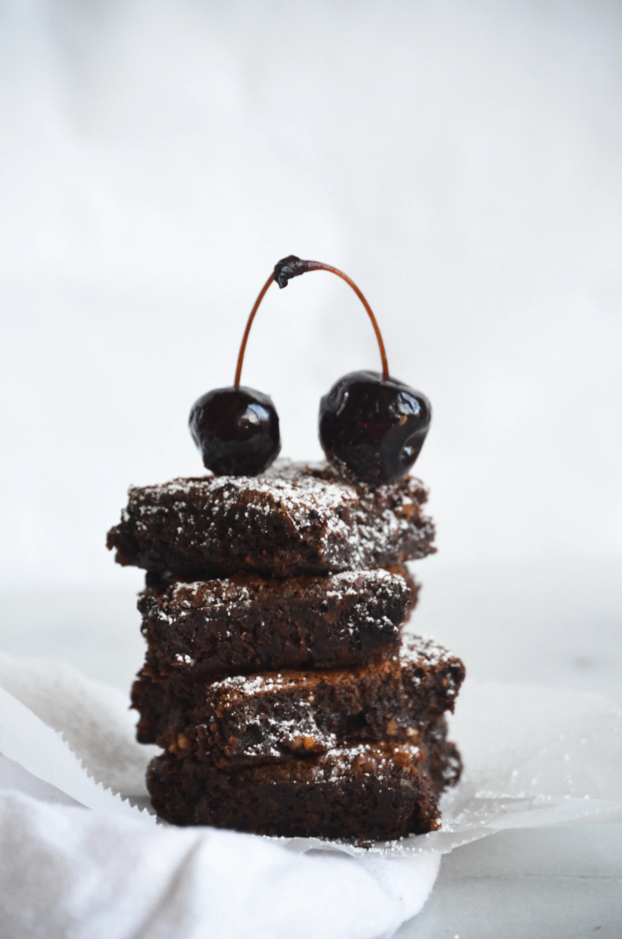 Chocolate Cherry Brownies with almond flour