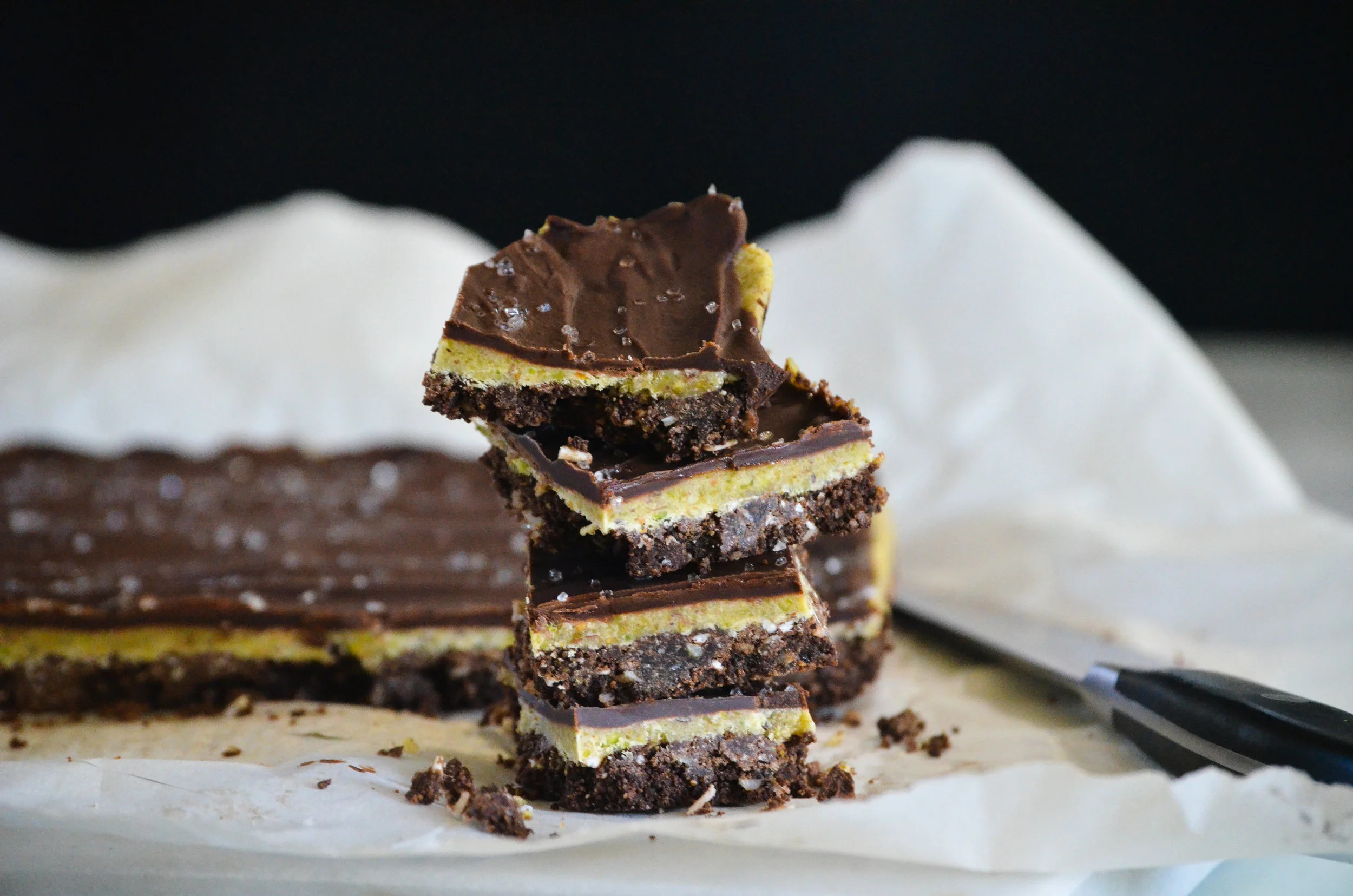 Salted Pistachio Nanaimo Bars