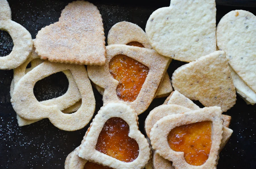 Biscochito Linzers + Apricot Cherry Jam