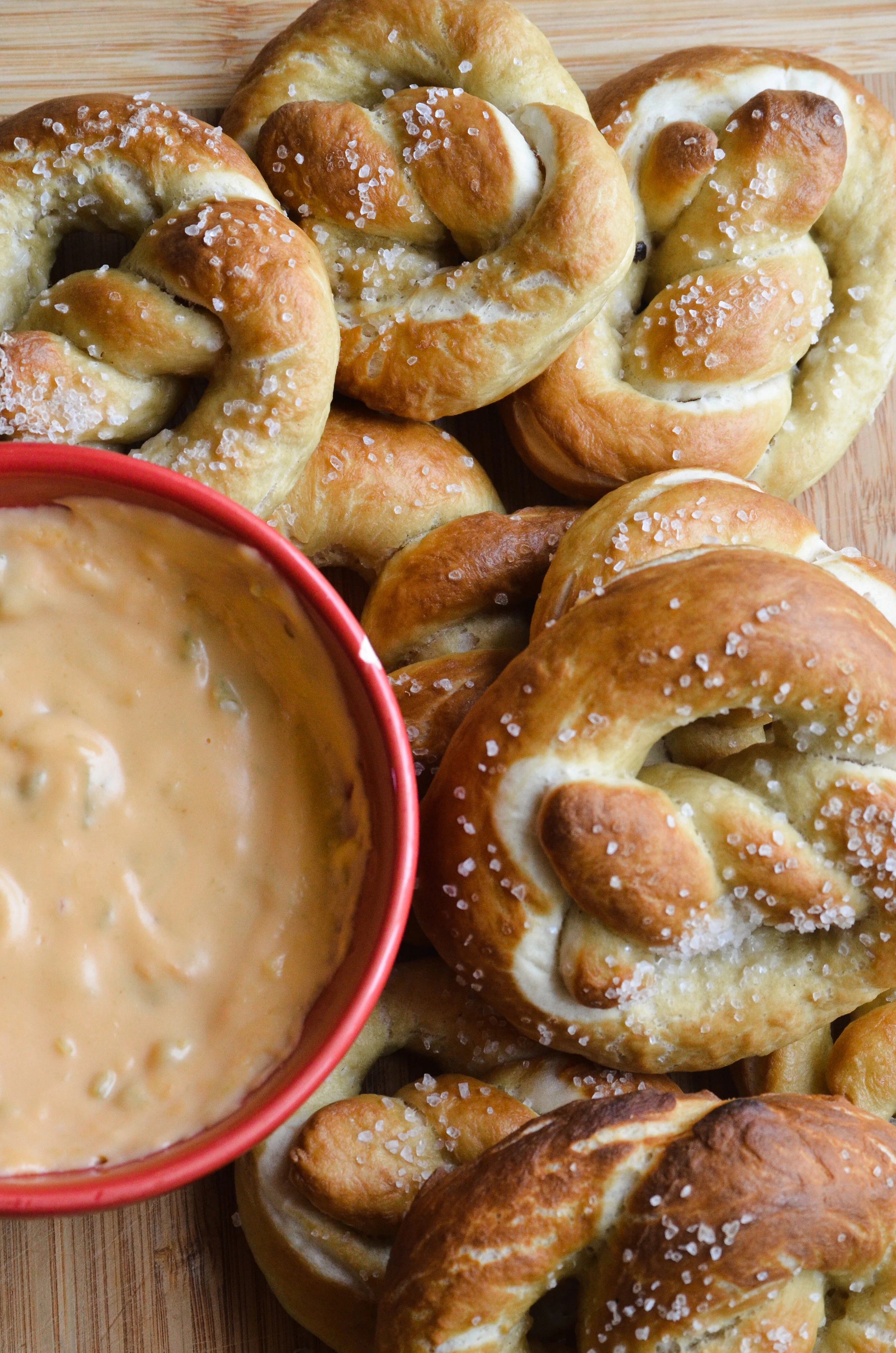 Soft Pretzels and Chile con Queso