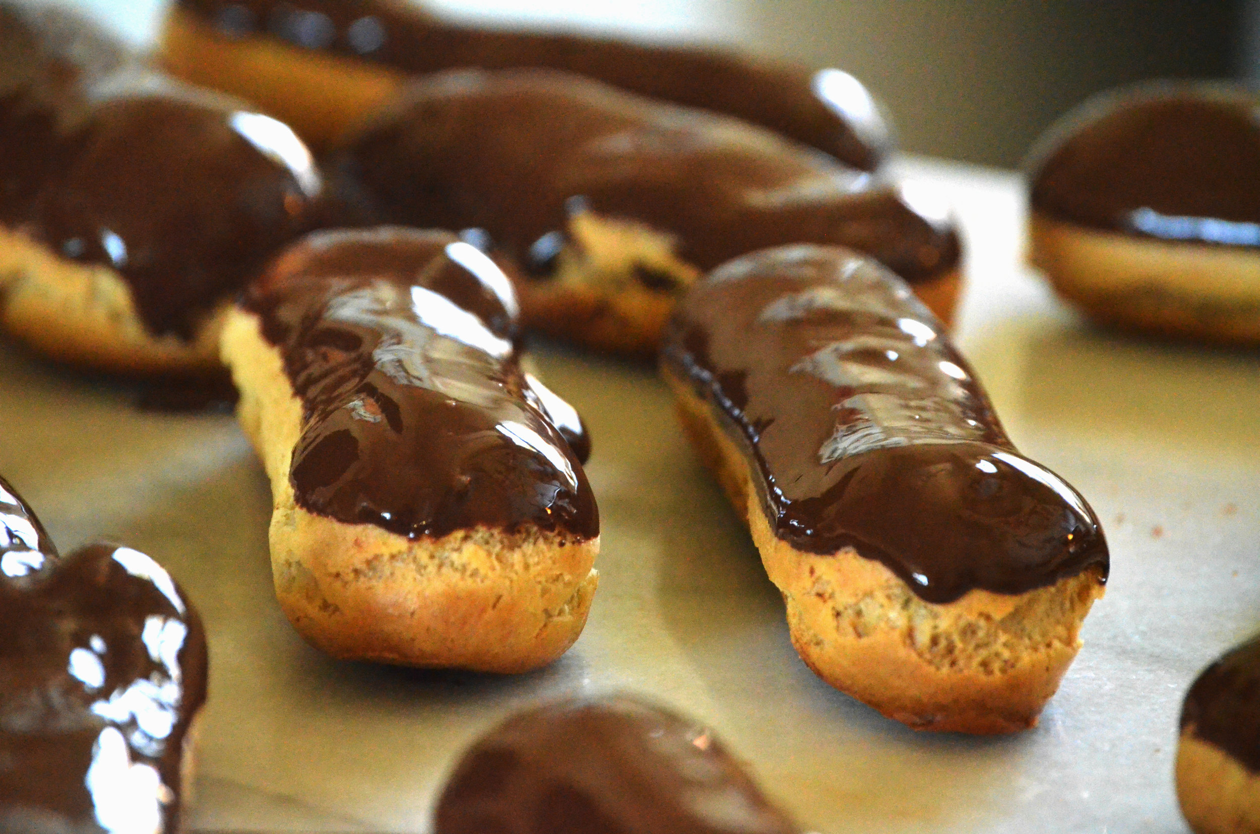 Chocolate Coconut Eclairs — Panza Baby