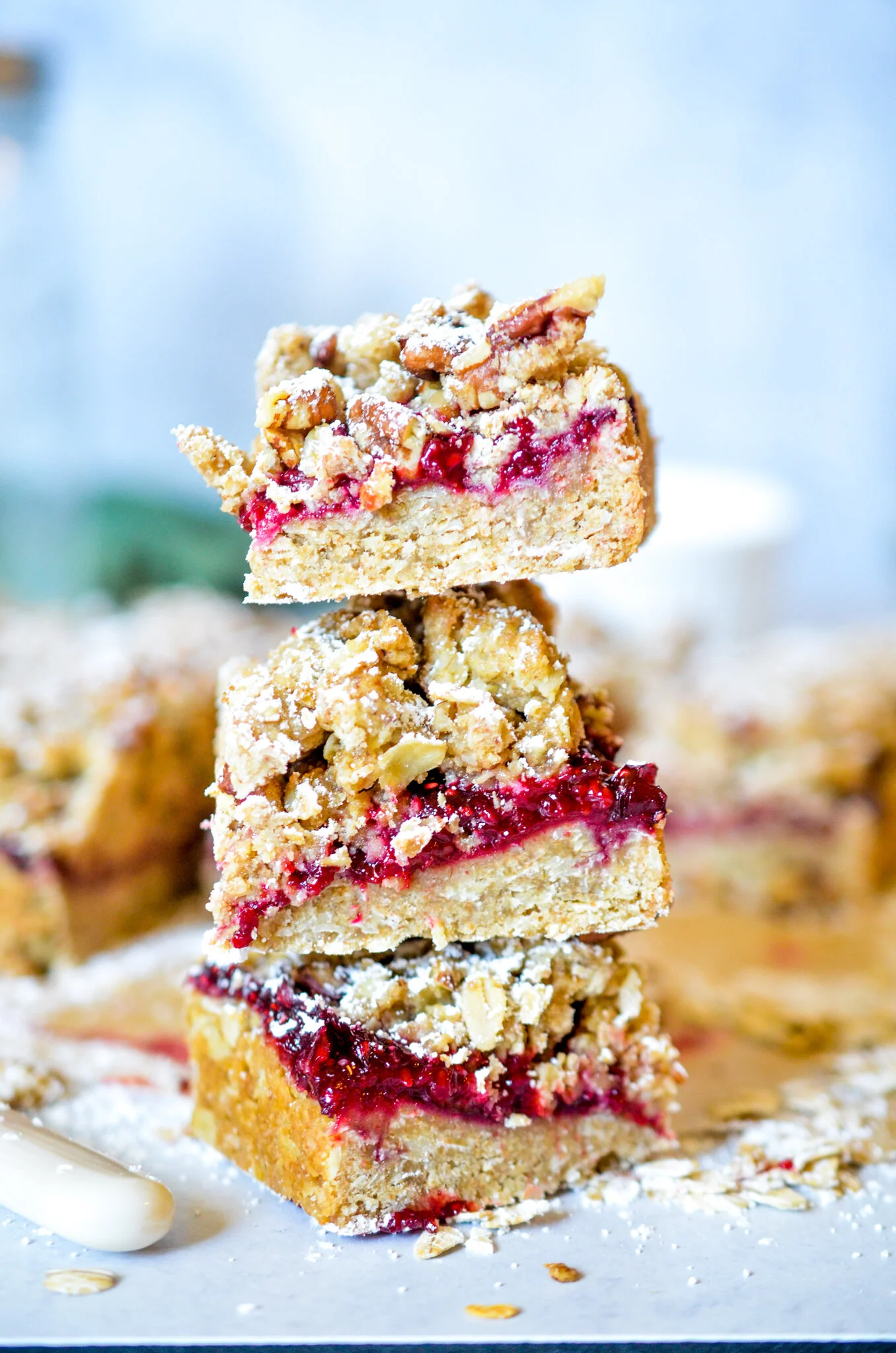 Raspberry Pecan Crumb Bars