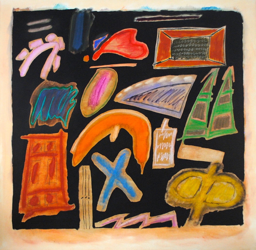   Synthesis #40 , 1982, oil and oilstick on canvas, signed and dated lower right, 45 1/2 x 26 1/2 in.   SOLD  