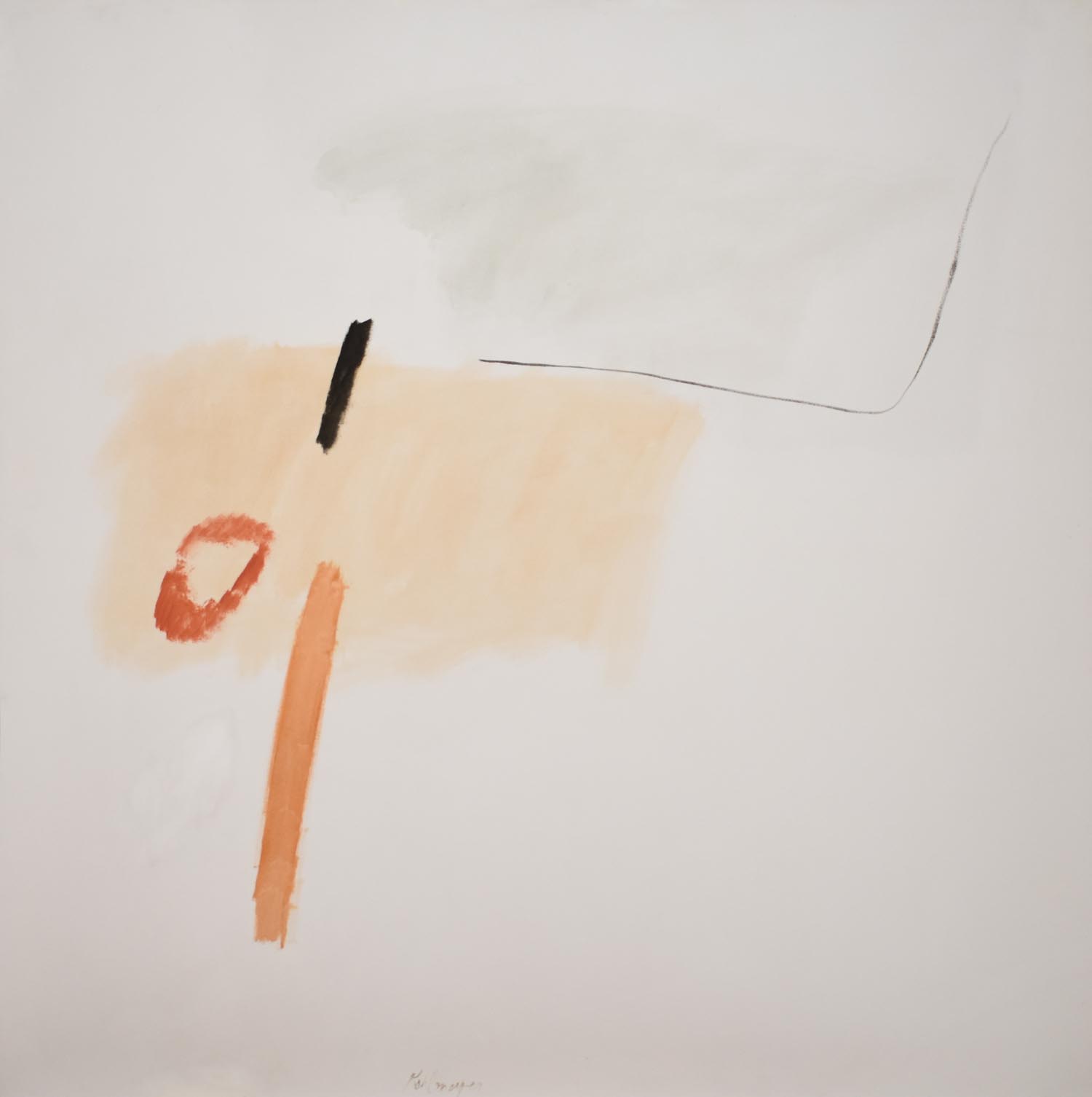   Tangential No. 1 , ca. 1965 Oil on canvas, signed lower middle, 56 3/4 × 55 5/8 in 