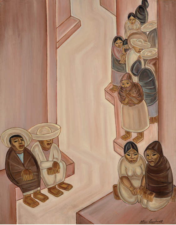   Calle Manana , c. 1935-39,  oil on canvas, signed lower right, 24 x 19 in., original frame.  Provenance: Descended in the family of the artist.  Exhibited: Solo exhibition, Charles Morgan Gallery, New York, NY, Mar. 27-Apr. 15, 1939; “Drawn and Qua