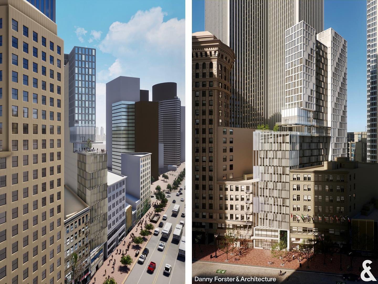 We are excited to be part of the design team for the highest modular building on the West Coast, 570 Market Street, San Francisco, CA, designed by @dannyforsterarchitecture . The 28-story hotel will be located between two historical buildings, the Ch