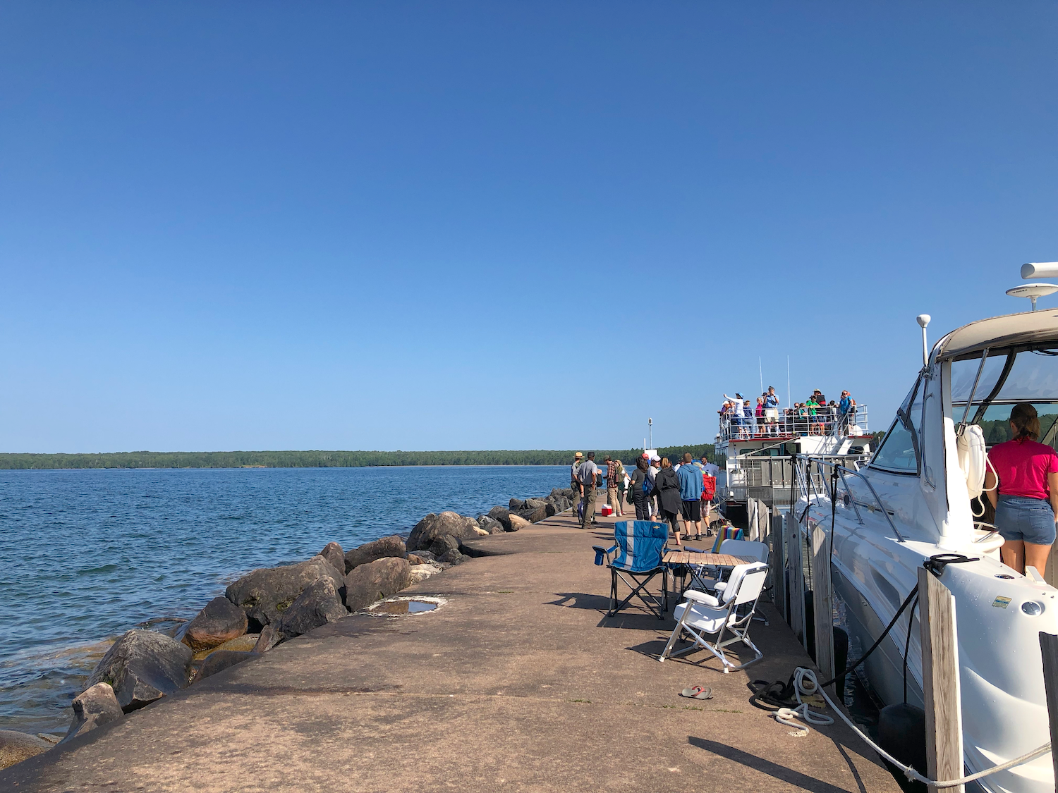  Dock at Presque Isle Bay on Stockton Island 