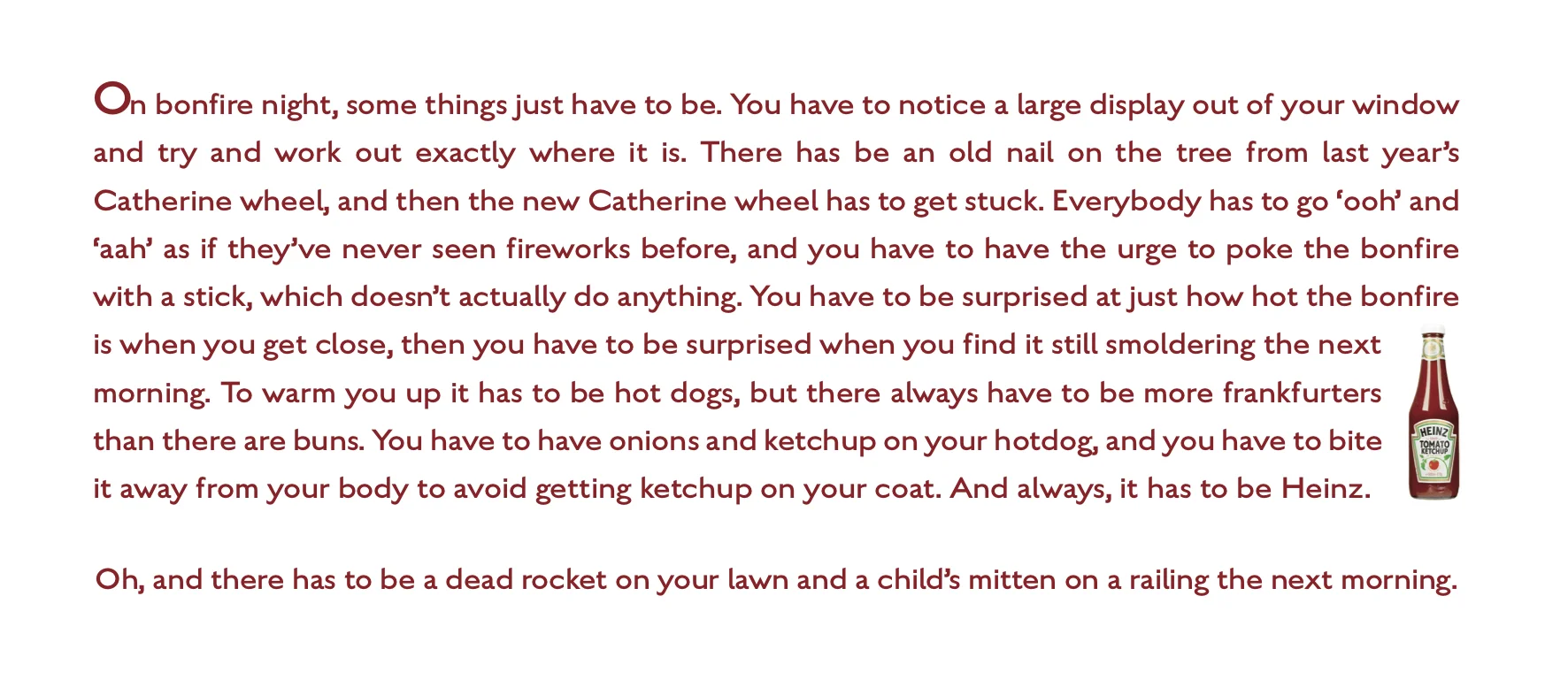 'It Has To Be Heinz Tomato Ketchup' Cross-Track Poster