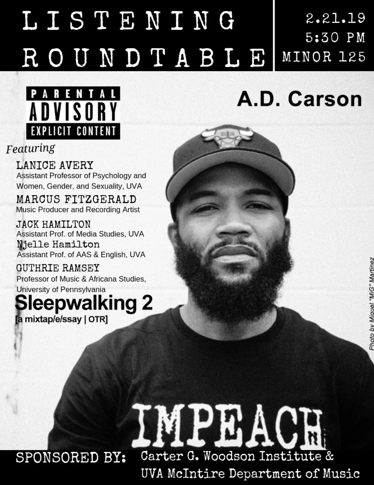 "Sleepwalking 2": Listening Roundtable with A.D. Carson