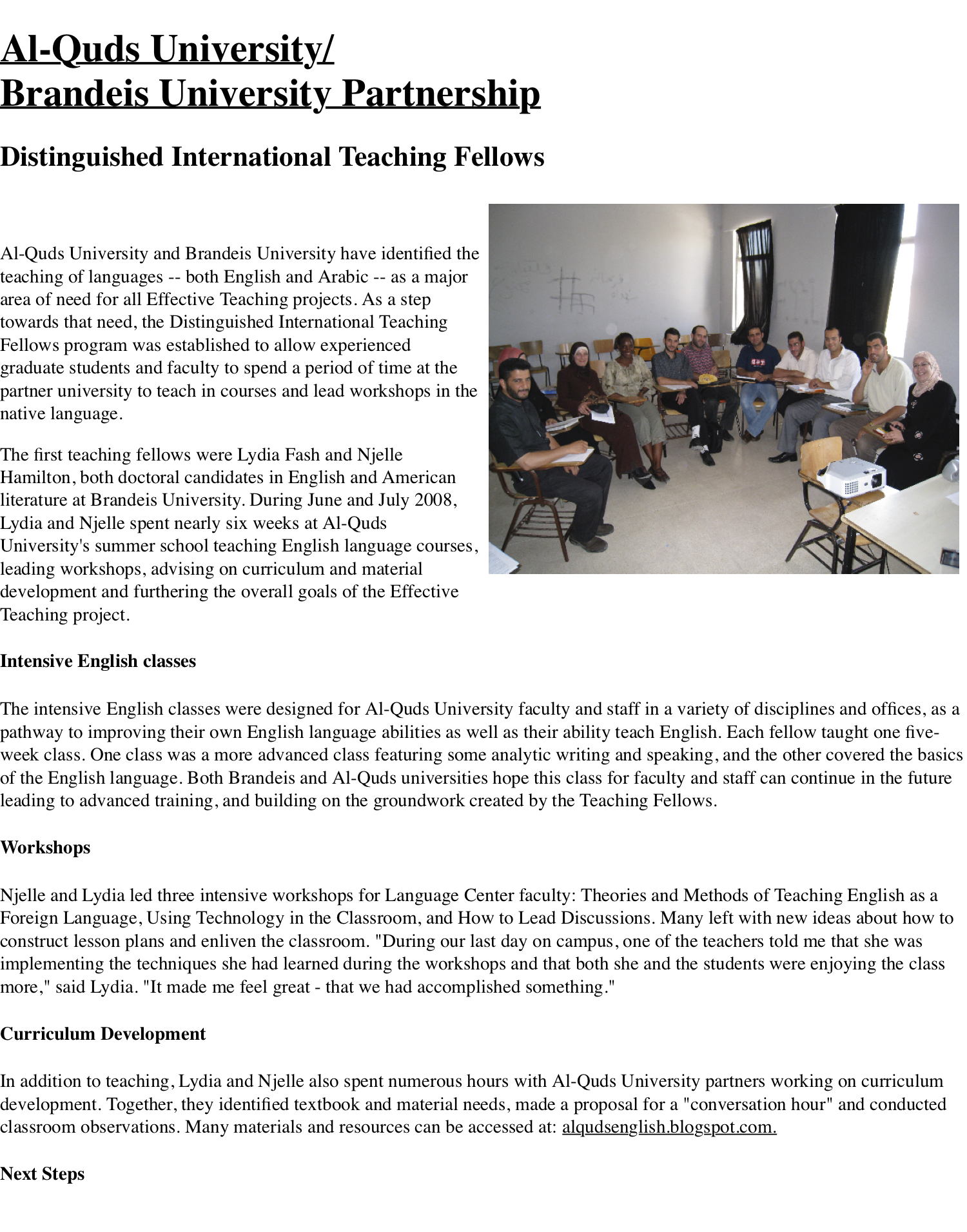 Distinguished International Teaching Fellows | Administrative Exchanges | Al-Quds University : Brand.jpg