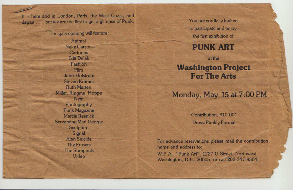 Punk Art Show invitation