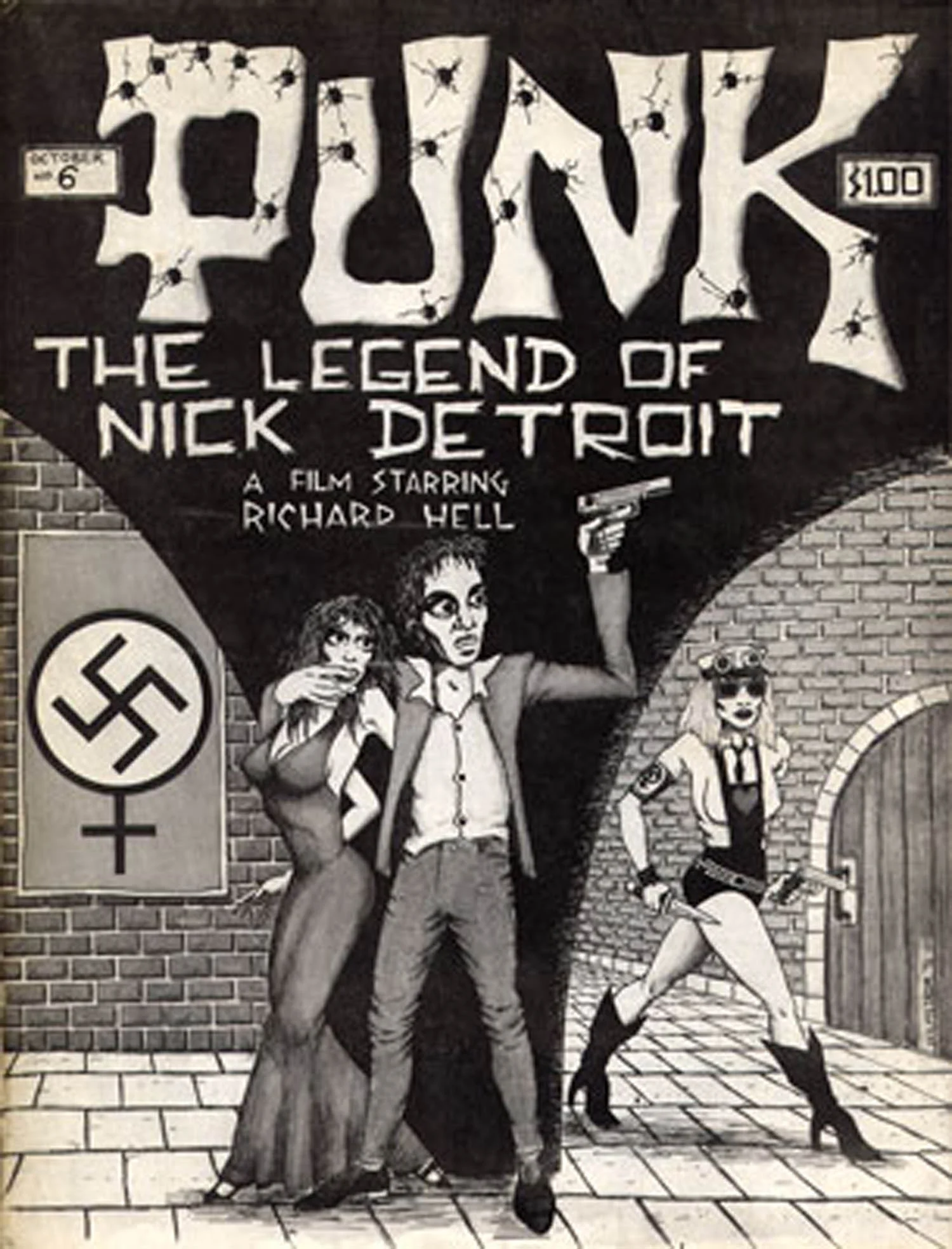 John Holmstrom (cover), The Legend of Nick Detroit, Punk Magazine, Issue 6, October 1976