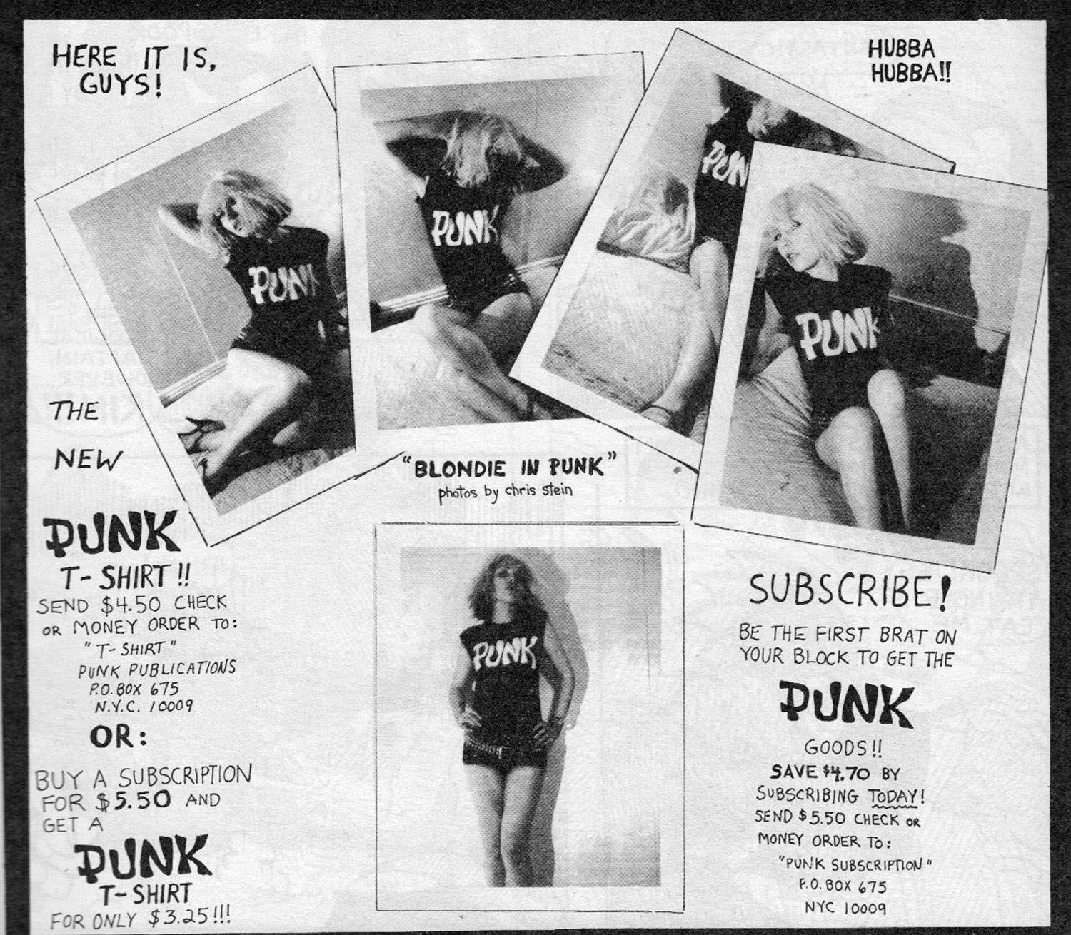 Chris Stein (photographer), "Blondie in Punk," Punk Magazine, Issue 3, April 1976