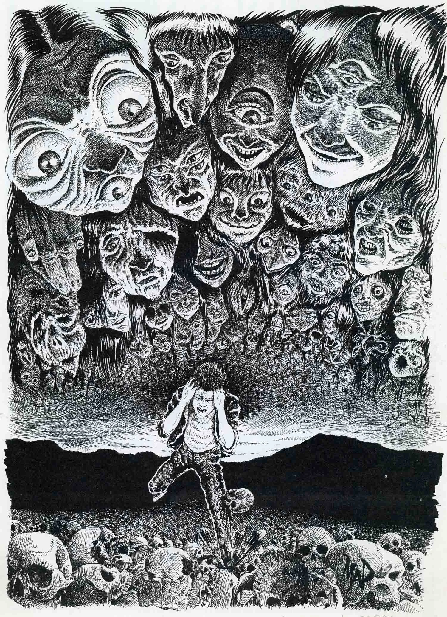 Drawing by Screaming Mad George, Punk Magazine, Issue 8, 1977