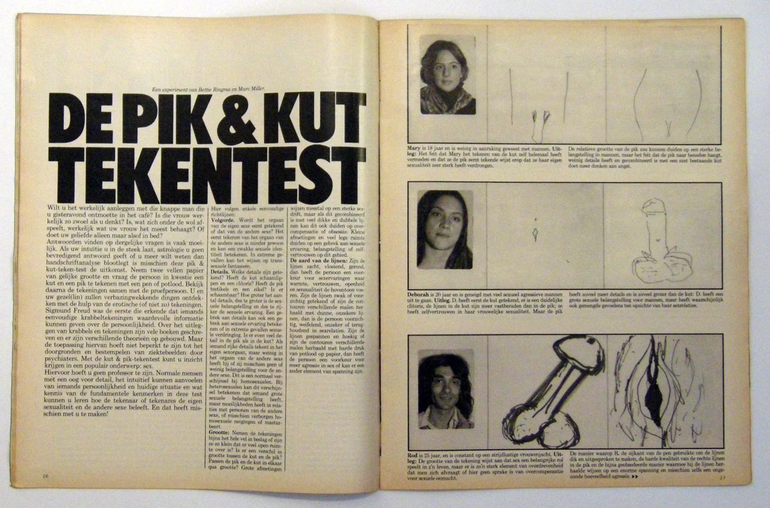 The Penis & Vagina Drawing Test, July 4, 1980