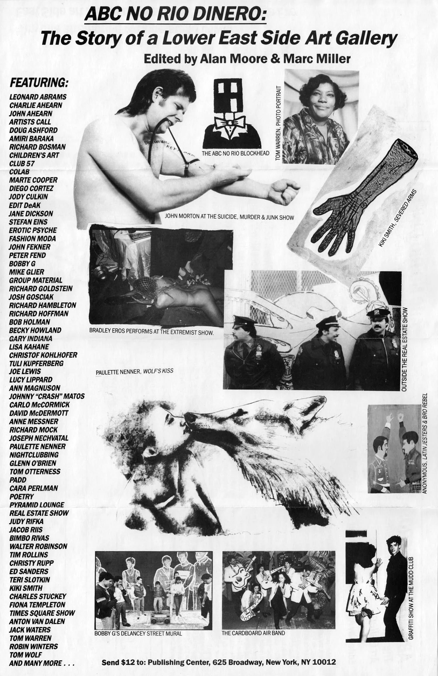 Poster for the ABC No Rio Dinero Book, 1985. Designed by Keith Christensen, Marc Miller, and Alan Moore