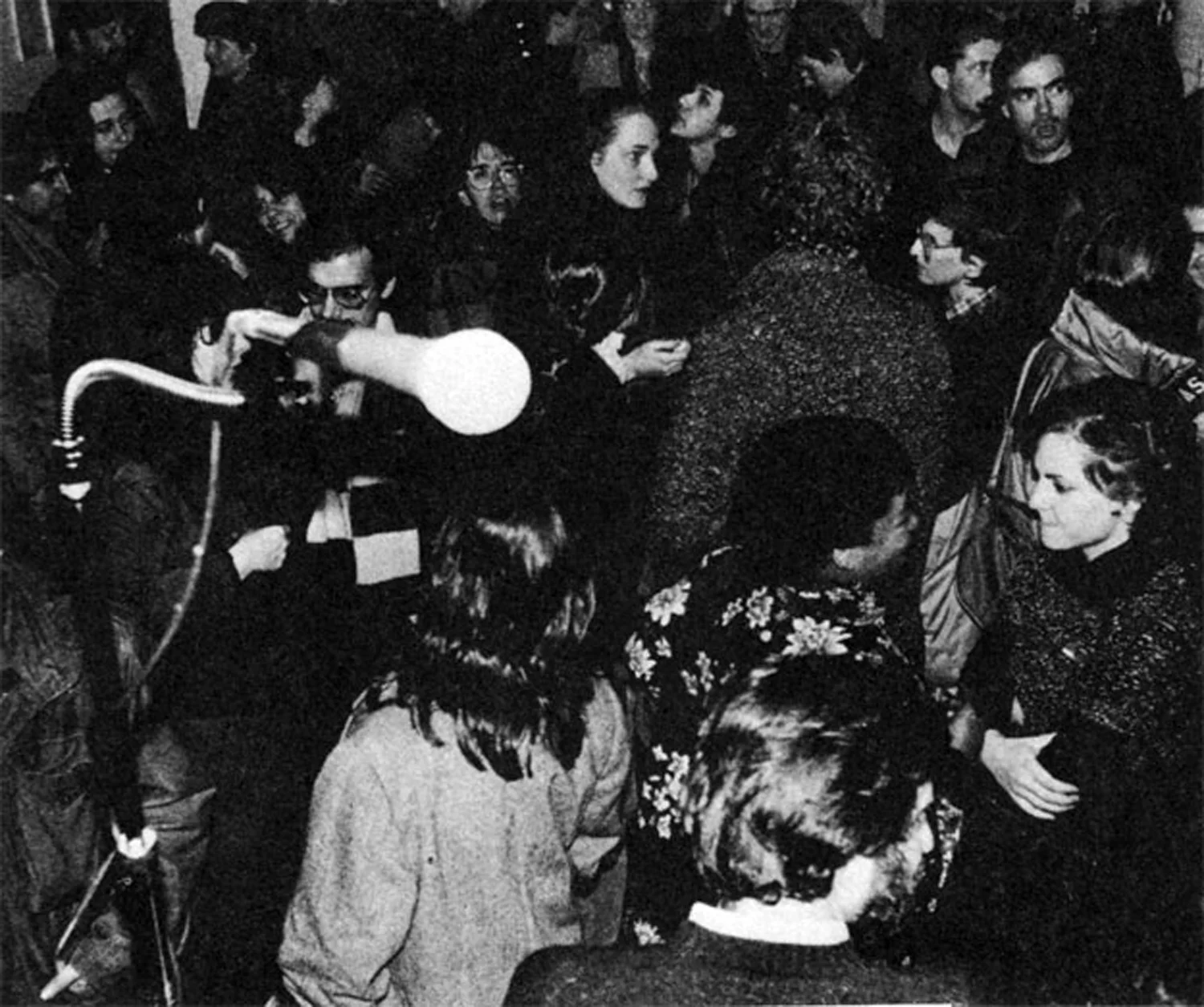 Opening of the "Crime Show" at No Rio, 1982. Photo by Wolfgang Staehle