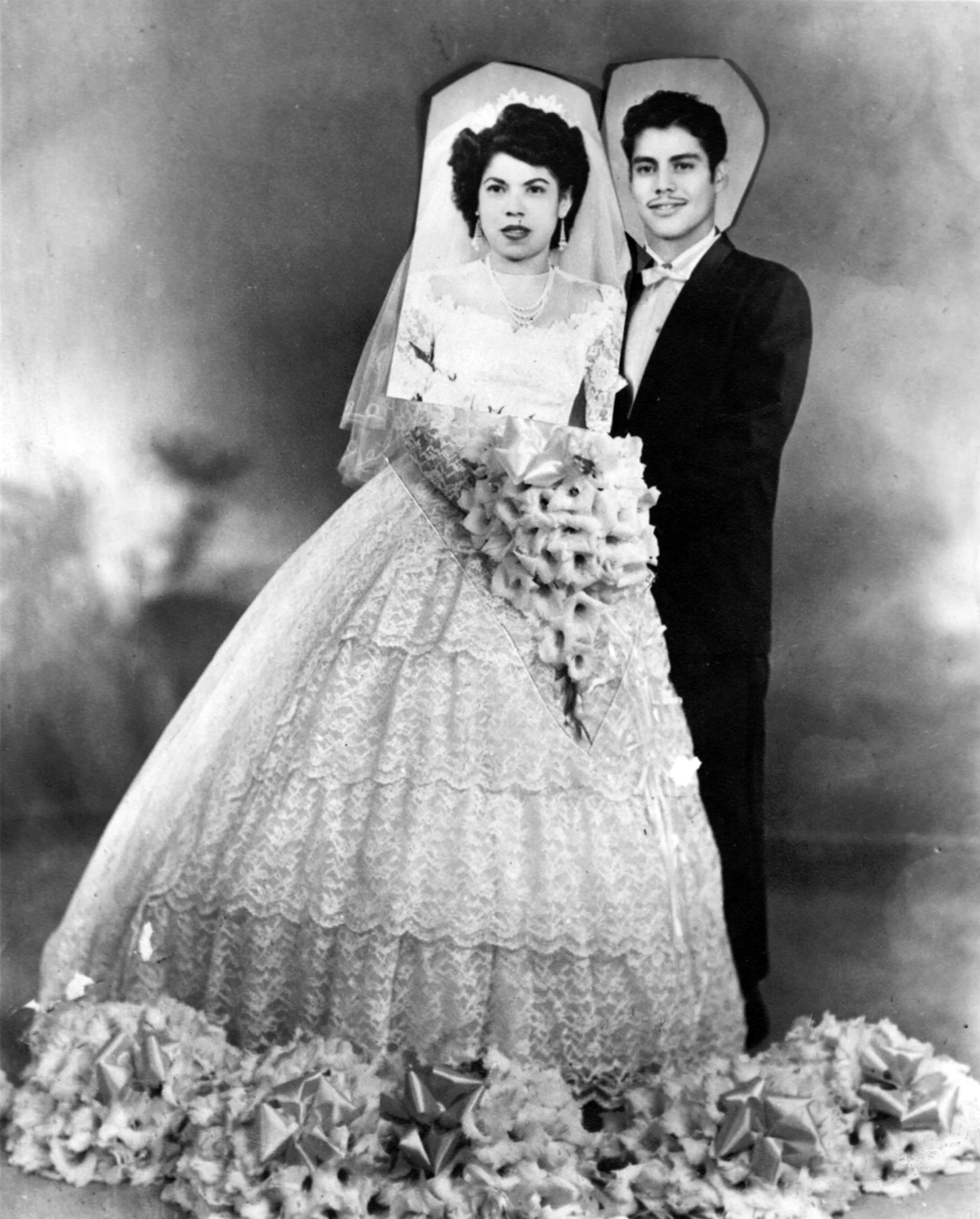 A pastiched wedding photograph salvaged from the abandoned photo studio next door to ABC No Rio
