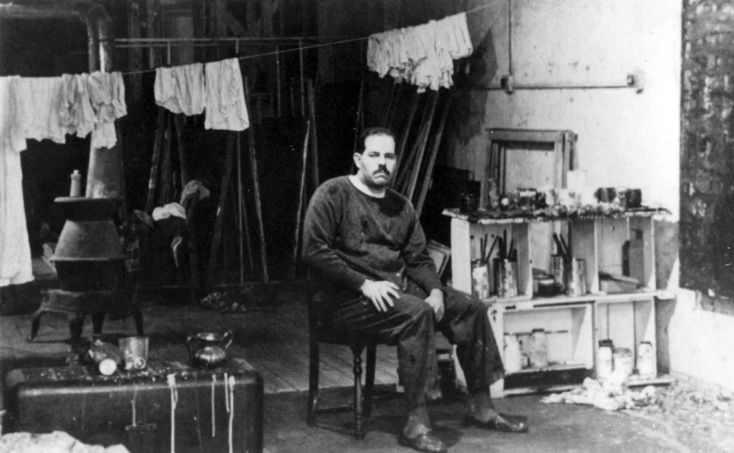 An artist’s studio on the Lower East Side, c. 1958