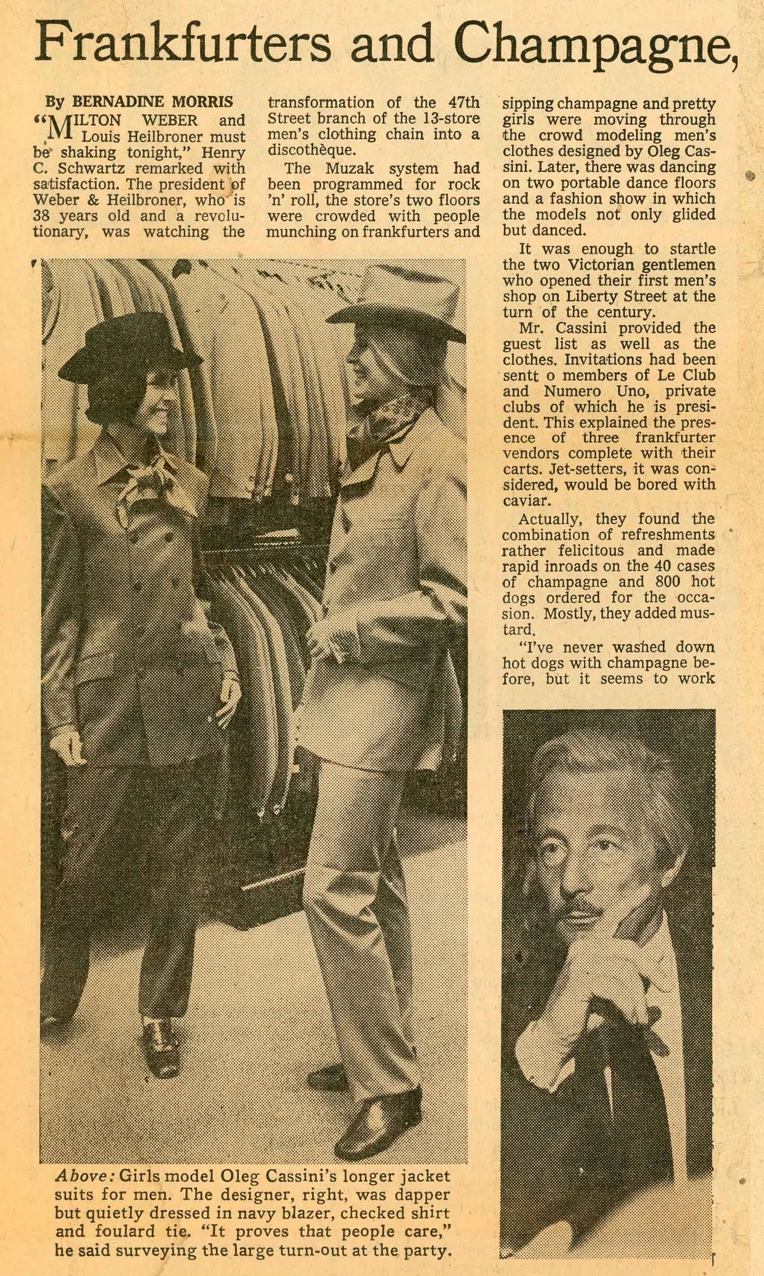 New York Times article with Carla in an Oleg Cassini suit, c. 1972.