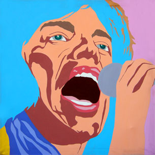 Carla Dee Ellis, “Mick Jagger”, acrylic on canvas, c. 1971
