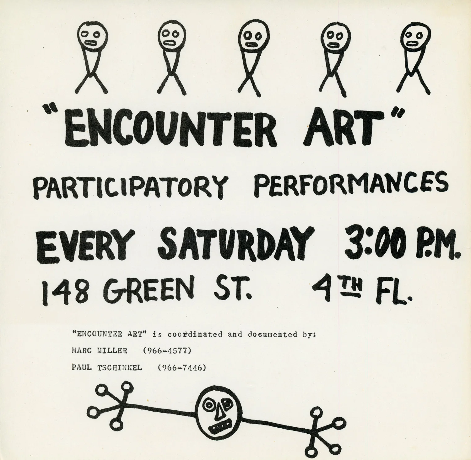 Flyer for "Encounter Art", Marc H Miller, c. 1974