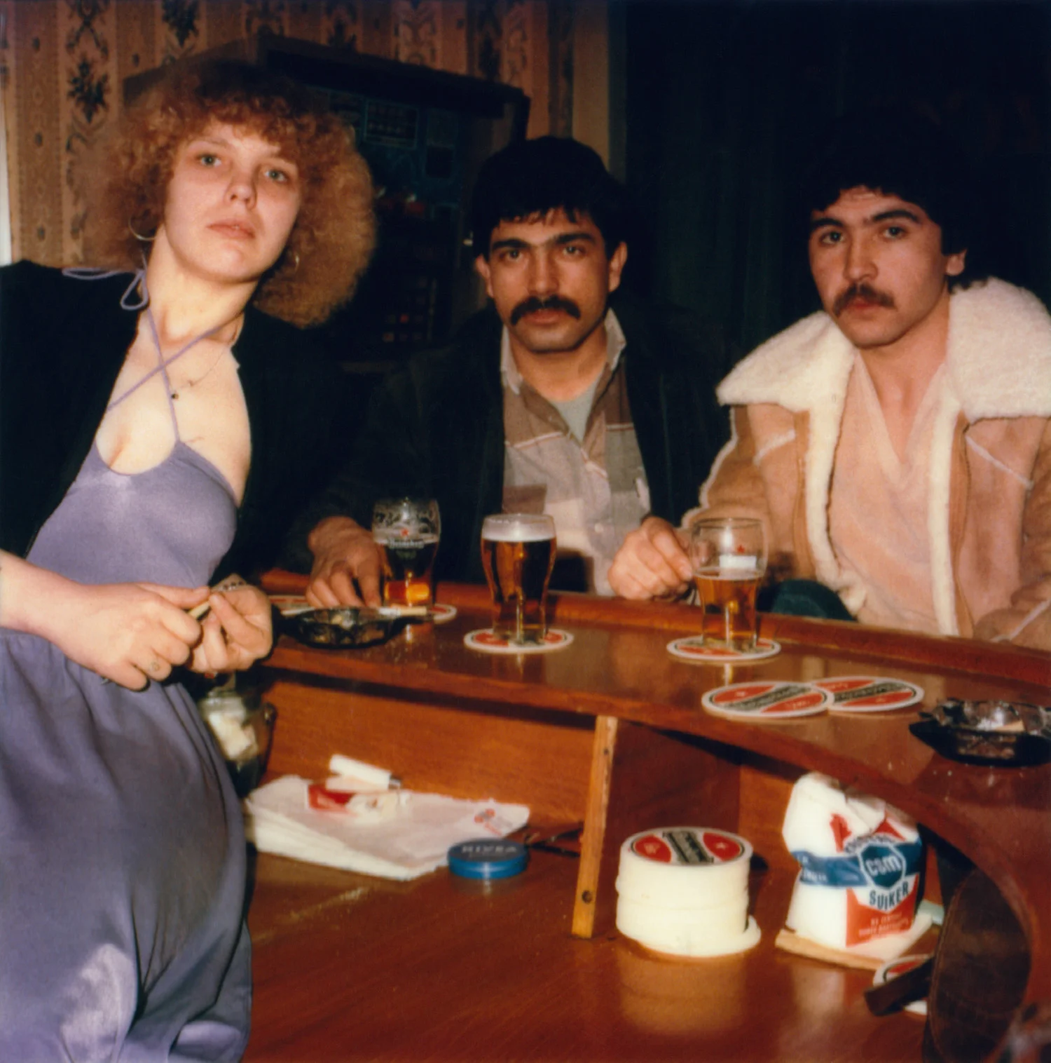 With costumers