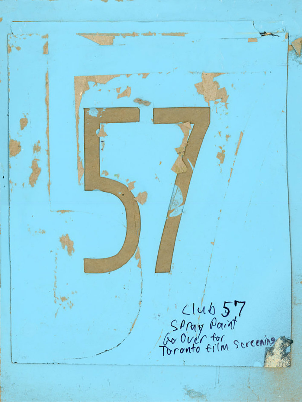 Club 57, M. Henry Jones, Spray Painted Stencil, c. 1980
