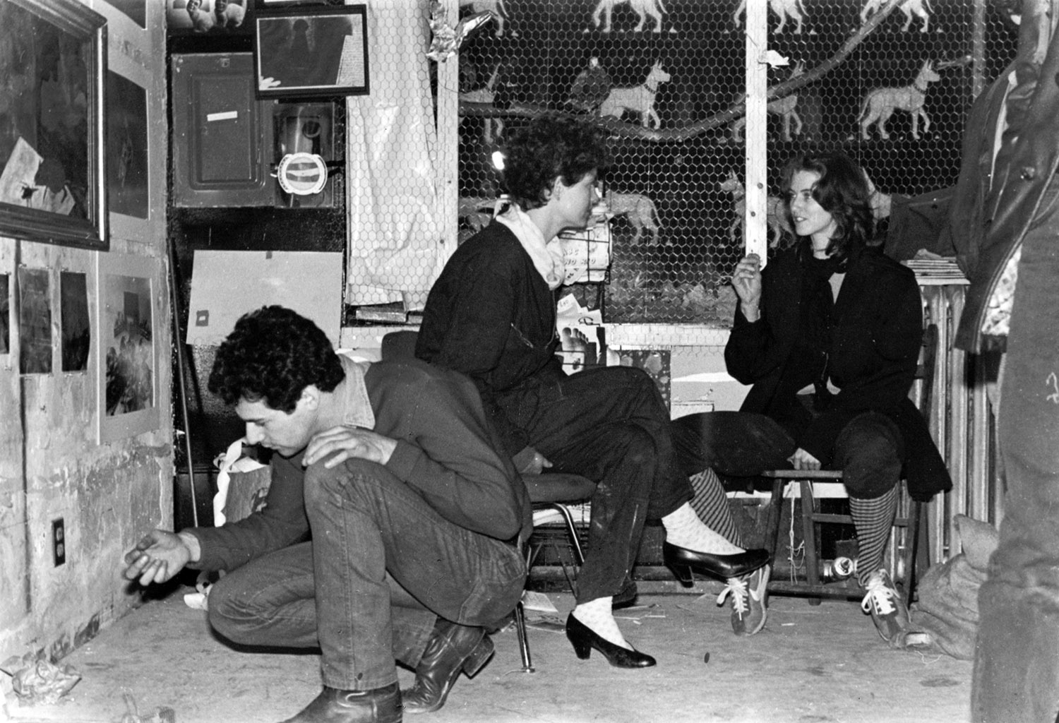 East Village Eye publisher Leonard Abrams, Christy Rupp and Layne Redmond at No Rio. Photo by Alan Moore