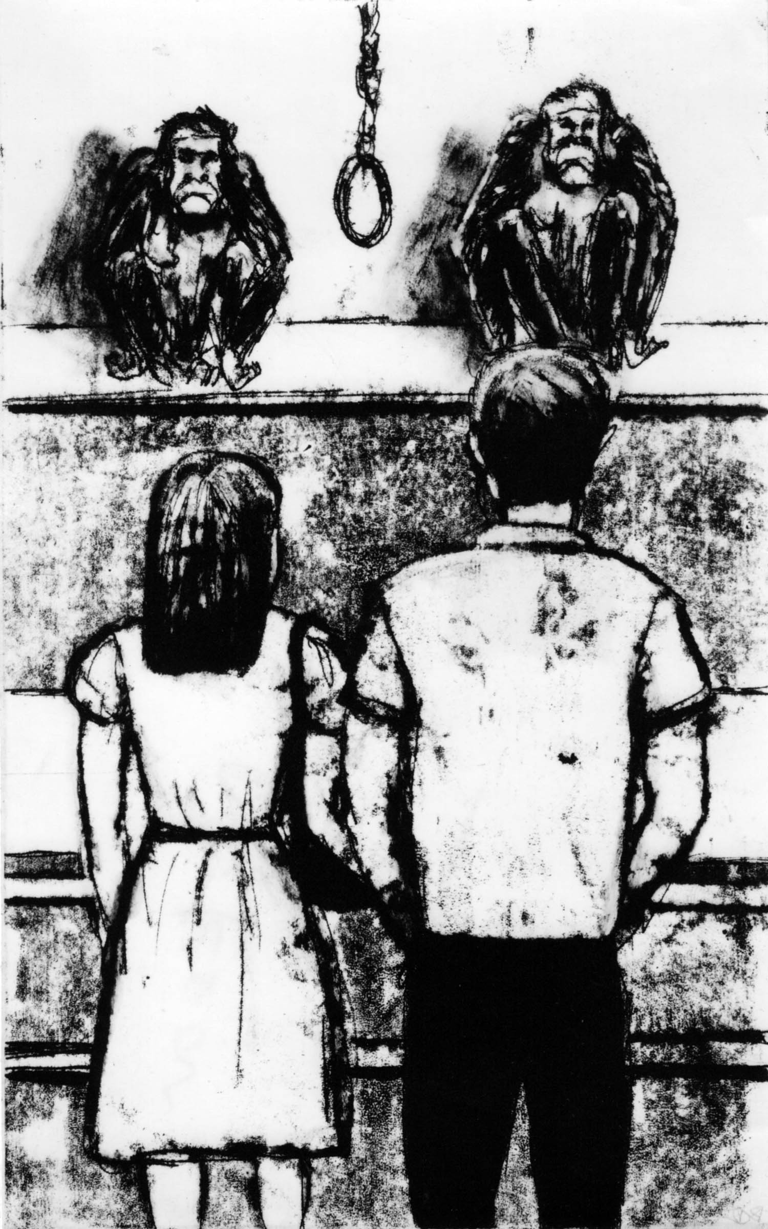 Jane Dickson, Which is the Male and Which is the Female? , monoprint