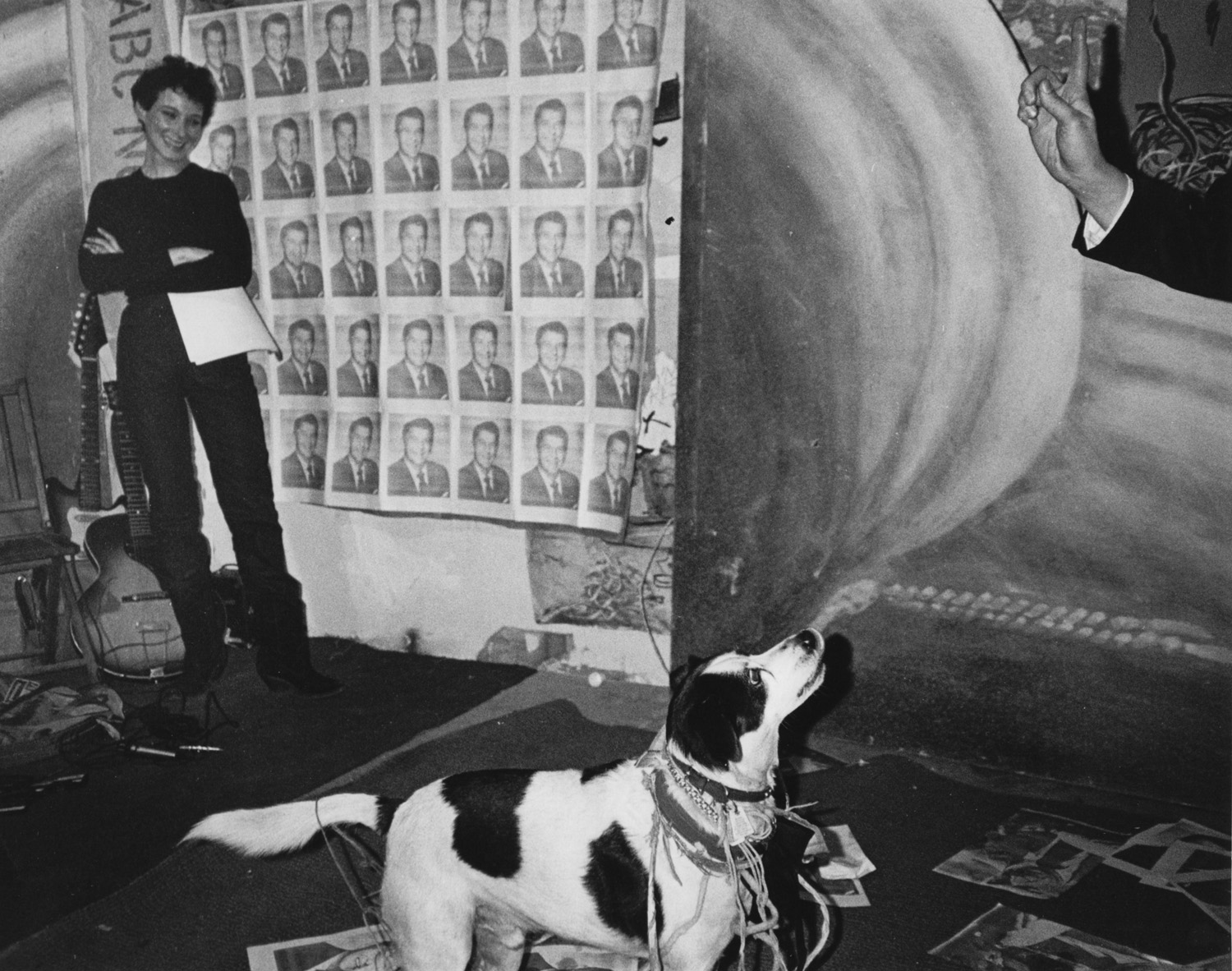 Paulette Nenner's "End of Species" dog show, another "Inaugural Reaction." Photos by Tom Warren