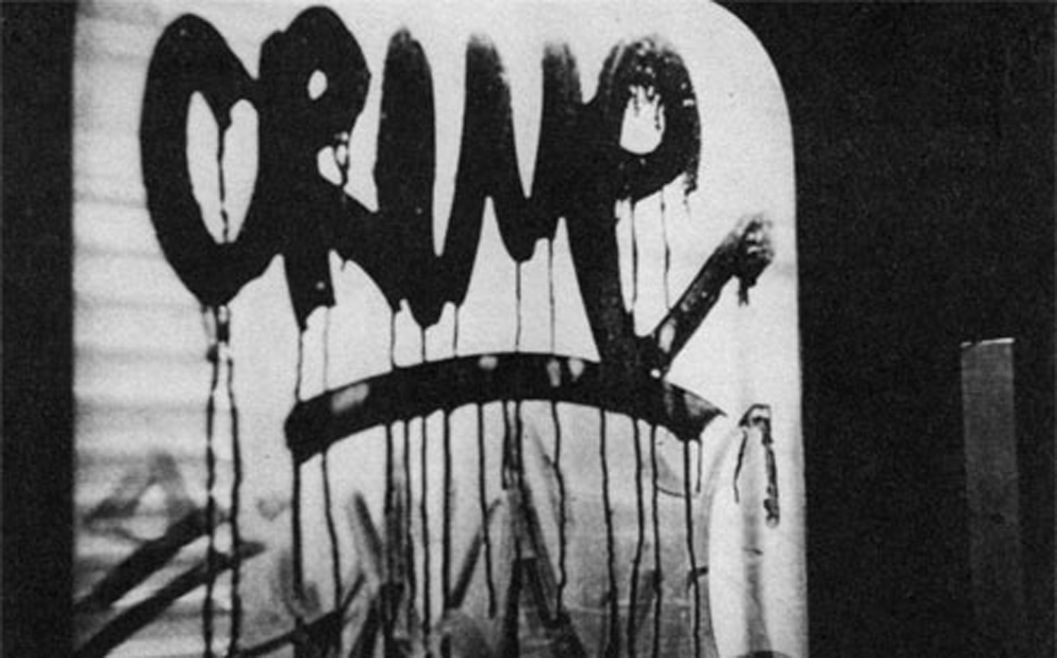 Graffitist Crime's tag on the subway. Photo by Charlie Ahearn